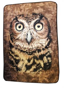 Owl Face 45â€x 60â€ Fleece Throw Blanket