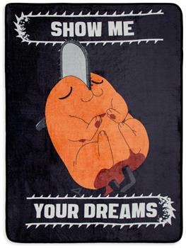 Chainsaw Man Pochita "Show Me Your Dreams" Fleece Throw Blanket | 45 x 60 Inches