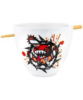 Chainsaw Man 16-Ounce Ceramic Ramen Bowl and Chopstick Set