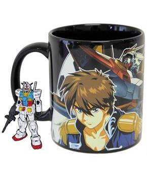 Gundam Wing Pilot 11oz Coffee Mug with Enamel Pin