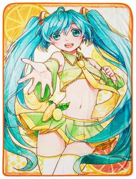 Hologram Citrus Hatsune Miku 45 X 60 inches Fleece Throw Blanket