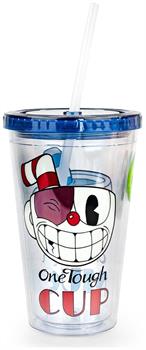 Cuphead One Rough/Tough Cup 16oz Carnival Cup w/ Straw & Lid