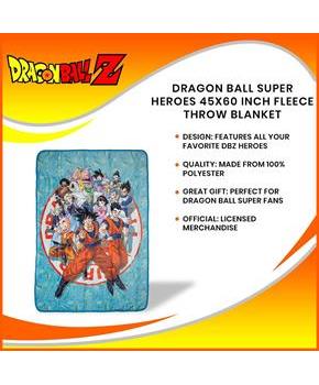 Dragon Ball Super Heroes 45x60 Inch Fleece Throw Blanket