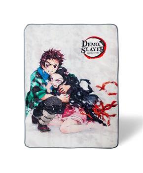 Demon Slayer Tanjiro & Nezuko Fleece Throw Blanket | 45 x 60 Inches