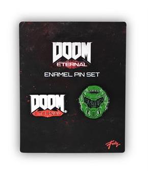 Doom Eternal Slayer & Logo Pin Set | Exclusive Enamel Collector Pins | Set Of 2