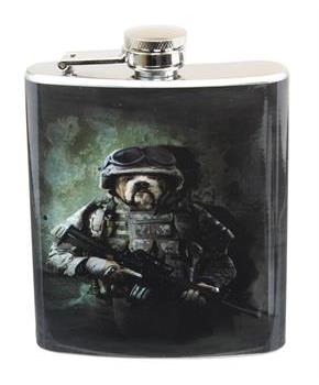 Combat Marine Dog 7oz Flask