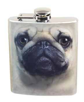 Pug Face 7oz Flask