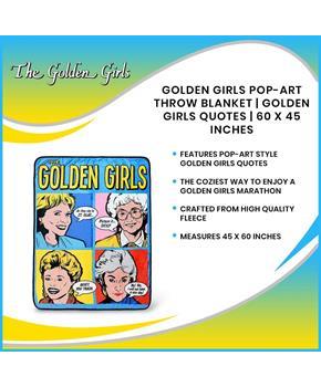 Golden Girls Pop-Art Throw Blanket | Golden Girls Quotes | 60 x 45 Inches