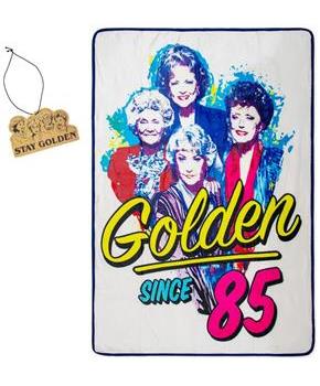 Golden Girls 45 x 60 Inch Fleece Throw Blanket & Air Freshener Gift Set
