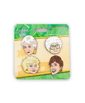 Golden Girls 4-Piece Enamel Collector Pin Set