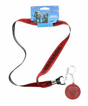 God of War 2018 Logo Lanyard with ID Tag and Charm