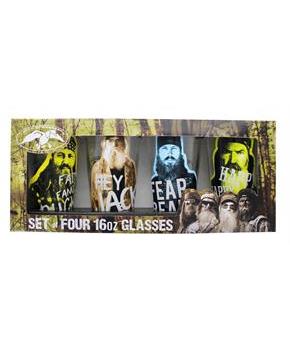Duck Commander Logo/Faces 16oz Pint Glass 4-Pack