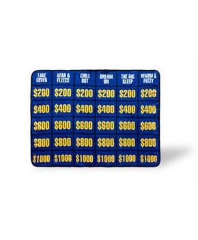 Jeopardy Game Show Game Board Large Fleece Throw Blanket | 60 x 45 Inches