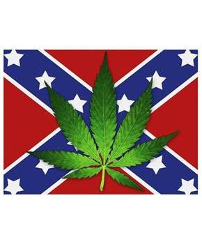 Confederate Flag With Pot Leaf Lightweight Fleece Throw Blanket | 45 x 60 Inches