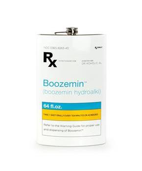 RX Boozemin 64 Ounce Oversized Stainless Steel Flask