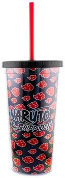 Naruto Shippuden Akatsuki 20-Ounce Carnival Cup With Lid and Straw