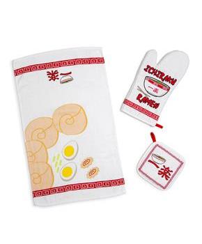 Naruto Ichiraku Ramen 3-Piece Kitchen Set | Oven Mitt, Dish Towel, Pot Holder