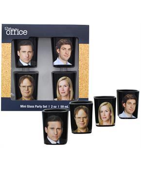 The Office Character Shot Glass Drinking Game | 2 Ounce Glasses | Set of 4