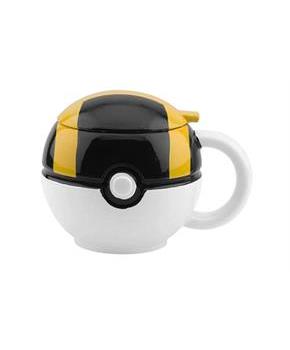 Pokemon GO Ultra Ball 16oz Ceramic Molded Coffee Mug w/ Lid
