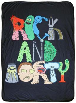 Rick and Morty Stylized 45 x 60 Inch Fleece Throw Blanket