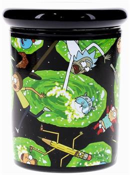 Rick and Morty Portal 6 Ounce Glass Jar with Lid
