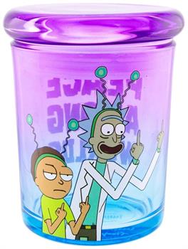Rick and Morty Peace Among Worlds 6 Ounce Glass Jar with Lid