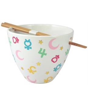 Sailor Moon Symbols 16 Ounce Ramen Bowl with Chopsticks