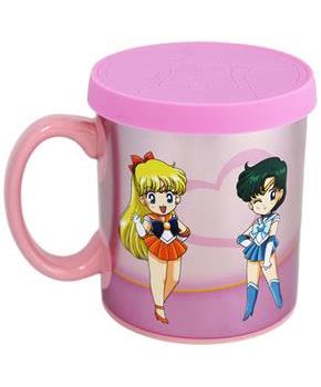 Sailor Moon Sailor Scouts 16 Ounce Ceramic Mug with Lid