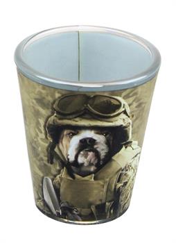 Combat Sam 2oz Shot Glass