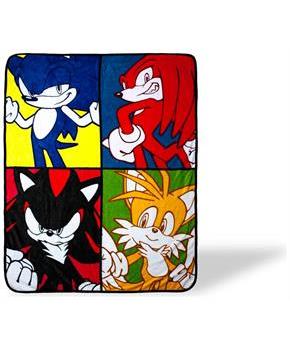 Sonic The Hedgehog Warhol Fleece Throw Blanket | 45 x 60 Inch Cozy Blanket