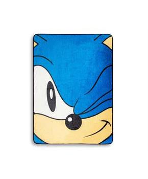 Sonic the Hedgehog Face Fleece Throw Blanket | 45 x 60 Inches