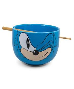 Sonic The Hedgehog Japanese Dinnerware Set | 14-Ounce Ramen Bowl and Chopsticks