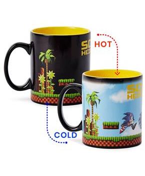 Sonic the Hedgehog Heat Changing 16-Bit Ceramic Coffee Mug | Holds 16 Ounces