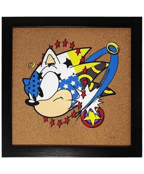 Sonic The Hedgehog 10 x 10 Inch Cork Board Wall Art
