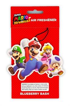 Super Mario Group Air Freshener | Licensed Nintendo Accessory - Blueberry Scent