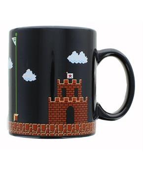 Super Mario Collectibles | Super Mario 8-Bit Boss Black Ceramic Coffee Mug