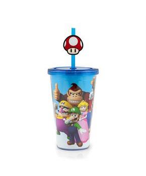 Super Mario Bros.16oz Travel Cup with Straw