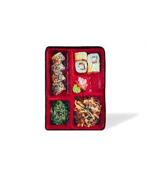 Japanese Bento Box Large Fleece Throw Blanket | Food Blankets | 60 x 45 Inches