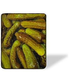 Pickles Fleece Throw Blanket | Large Soft Throw Blanket | 60 x 45 Inches