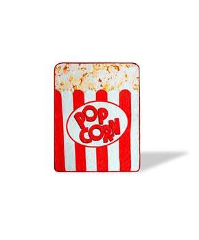 Movie Popcorn Fleece Throw Blanket | Popcorn Box Blanket | 60 x 45 Inches