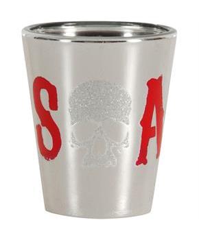 Sons of Anarchy Glitter Skull Logo Shot Glass
