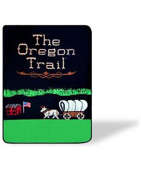 The Oregon Trail Video Game Large Fleece Throw Blanket | 60 x 45 Inches