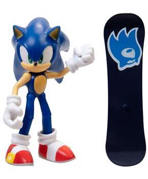 Sonic the Hedgehog 4 Inch Figure | Modern Sonic w/ Snowboard