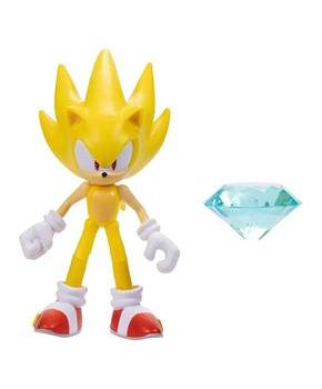 Sonic the Hedgehog 4 Inch Figure | Super Sonic (Modern) with Chaos Emerald