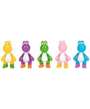 Super Mario Bros. 2.5 Inch Yoshi Figure 5-Pack