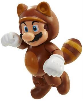 Super Mario Bros 4" Figures Wave 4 Tanooki Mario w/ Coin