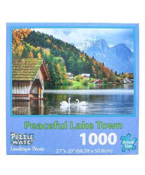 Peaceful Lake Town 1000 Piece Jigsaw Puzzle