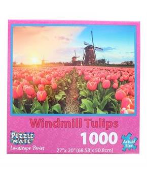 Windmill Tulips 1000 Piece Jigsaw Puzzle