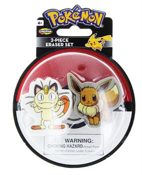 Pokemon Eraser 2-Pack: Meowth and Eevee