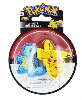 Pokemon Eraser 2-Pack: Pikachu and Squirtle